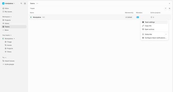 Teams screen