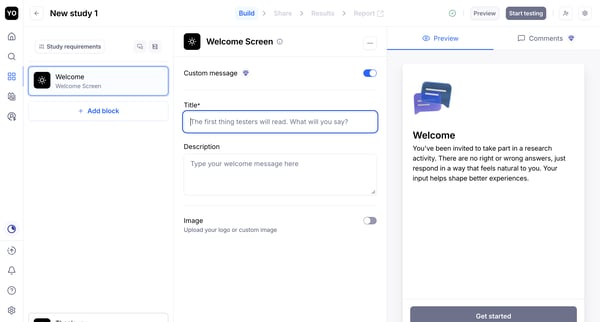 Your first project - Maze Draft screen