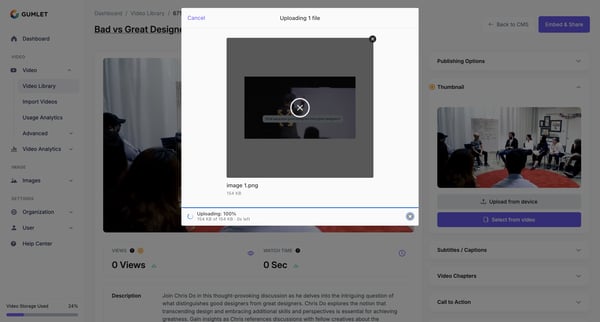 Video Asset Details - Gumlet screen