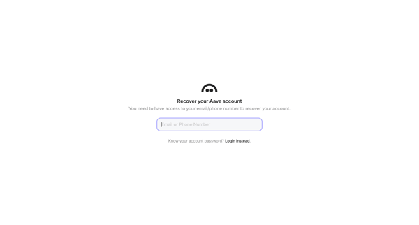 Aave Account screen