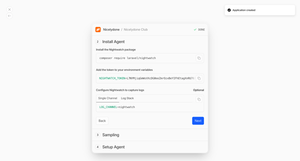 nightwatch.laravel.com/organizations/a05a0a14-b7d6-4b44-8ba2-73e5694e7ee0/applications/create screen