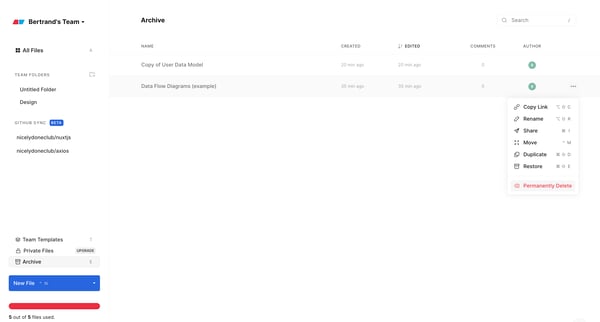 Bertrands Team Workspaces — Eraser from Eraser