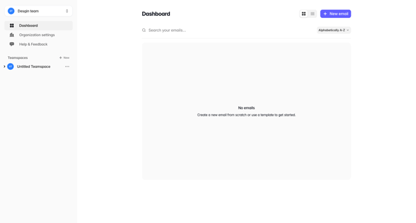 Dashboard — Tabular screen