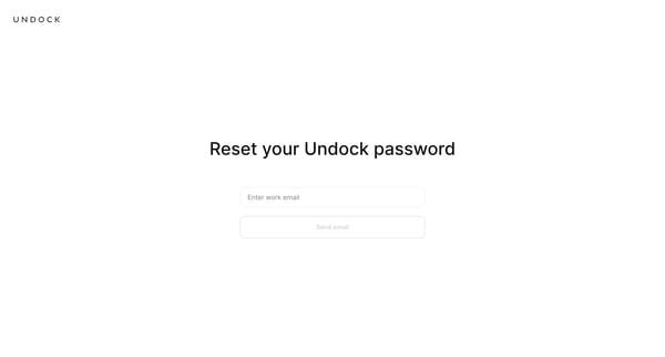 Reset Password | Undock screen