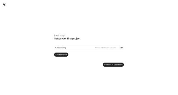 Create Projects ‐ Marathon screen