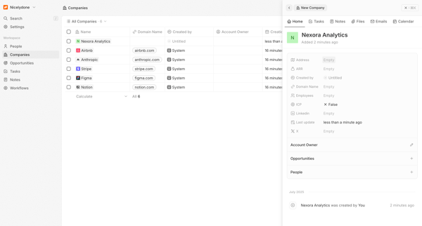 All Companies - Companies screen