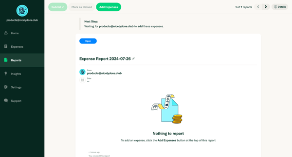 Expense Report 2024-07-26 - Expensify - Report screen