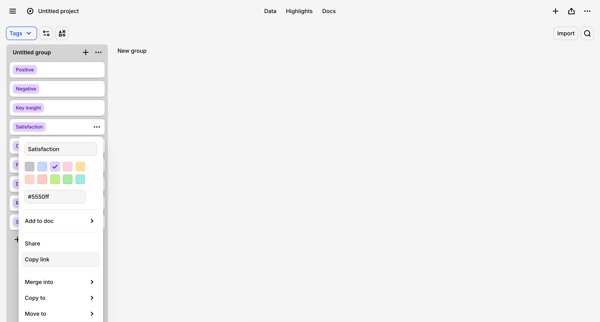 Tags – Dovetail screen