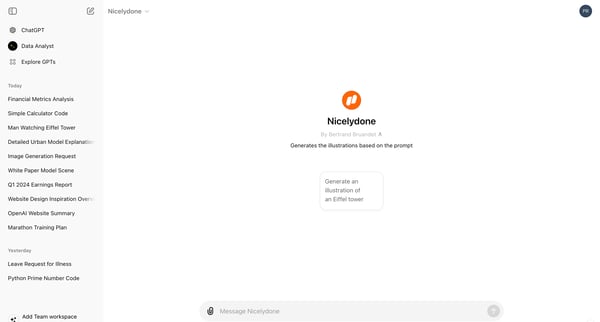 ChatGPT - Nicelydone screen
