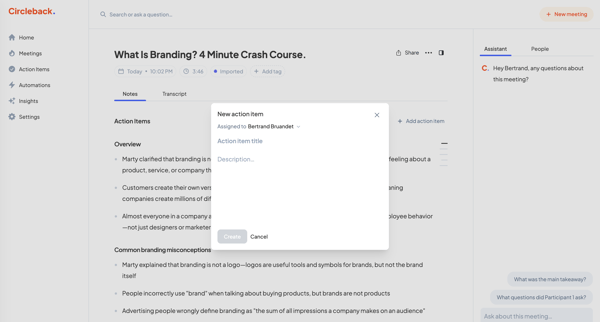 What Is Branding? 4 Minute Crash Course. - Circleback screen