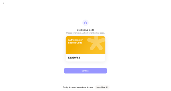 Aave Account screen