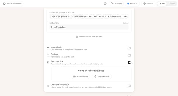 Startup plan – Sign your contract screen