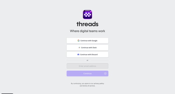 Threads screen