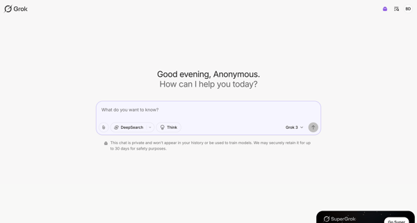 Grok screen