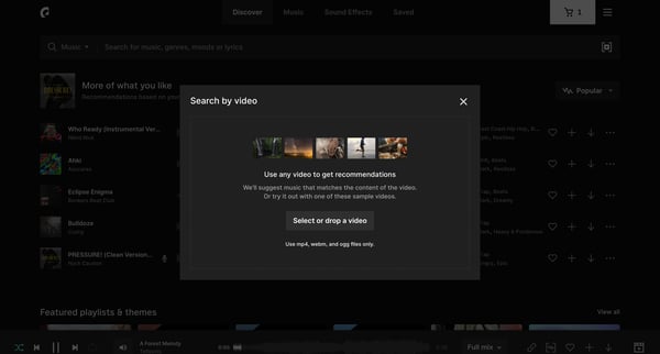 Featured Music - Our most popular songs | Epidemic Sound screen