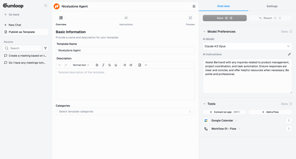 Gumloop | Agent screen