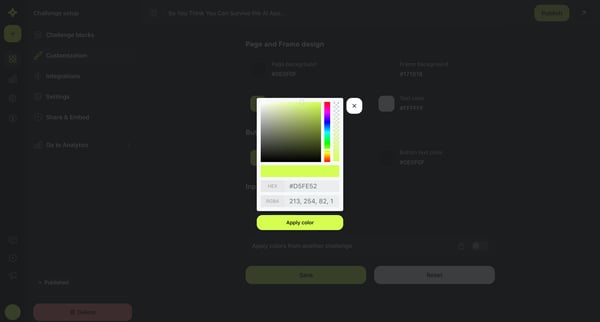Customization · So You Think You Can Survive the AI Apocalypse · screen