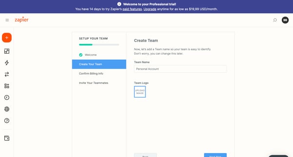 Zapier | The easiest way to automate your work  Zapier screen