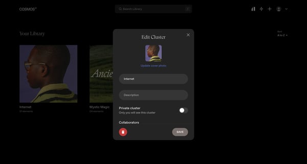 Your Library | Cosmos screen