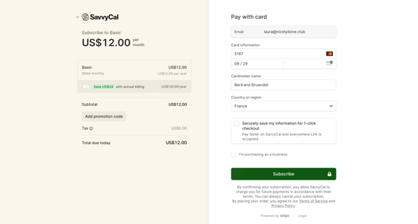 SavvyCal screen