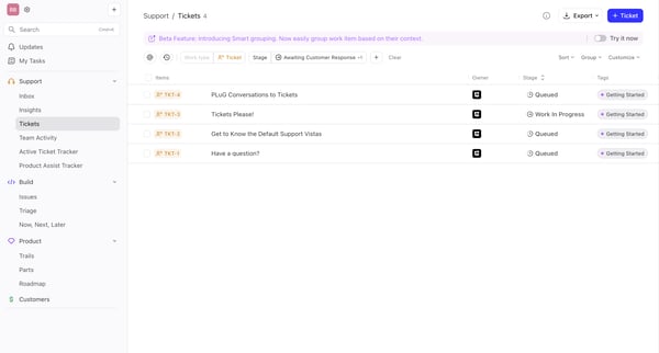 DevRev screen