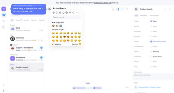 Nicelydone - Chats screen