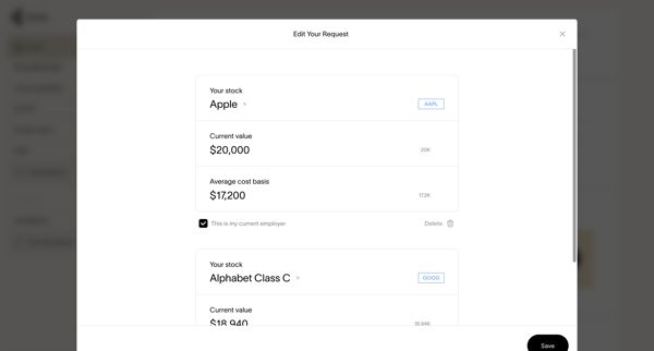 Cache – Dashboard screen