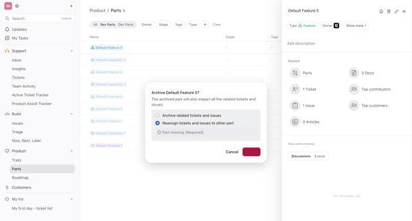 DevRev screen
