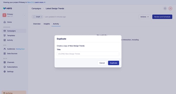 New Design Trends screen
