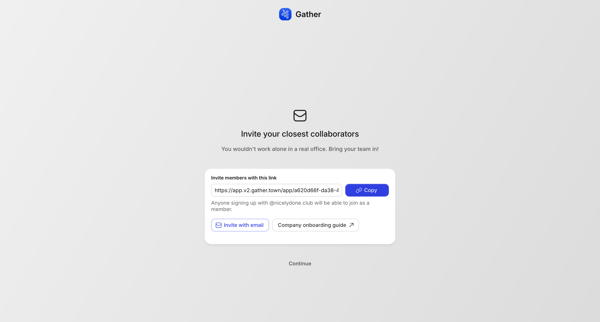 Nicelydone | Gather screen