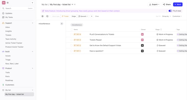 DevRev screen