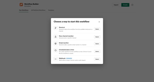 Slack | Workflow Builder  Nicelydone screen