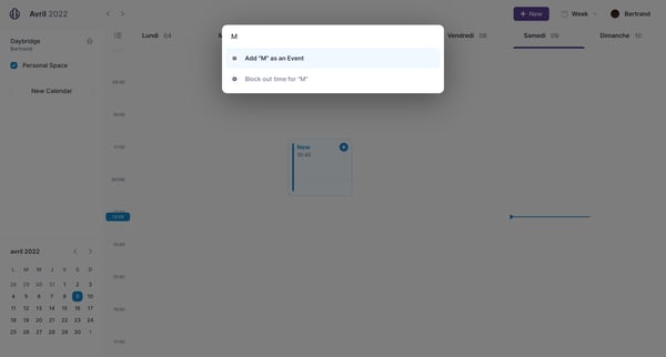 Calendars | Daybridge screen