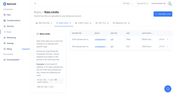 Rules | Bytescale screen