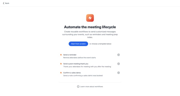 New Workflow screen