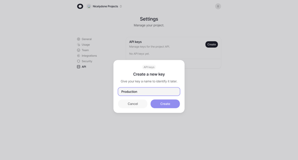 API keys - nicelydone.com - Visitors screen