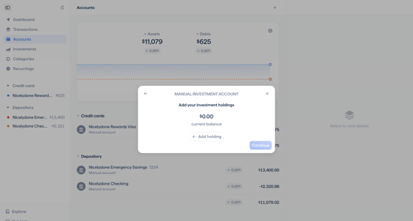 Copilot Money | Accounts screen