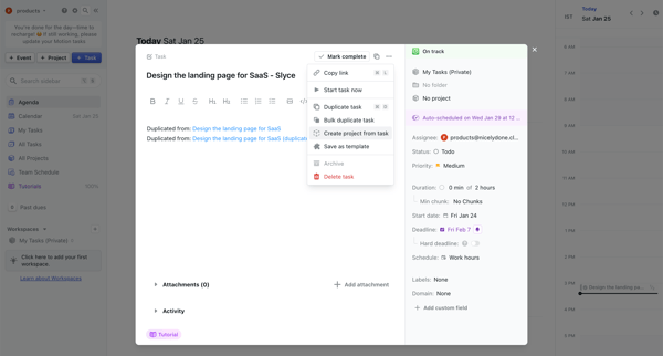 Design the landing page for SaaS - Slyce - Motion screen