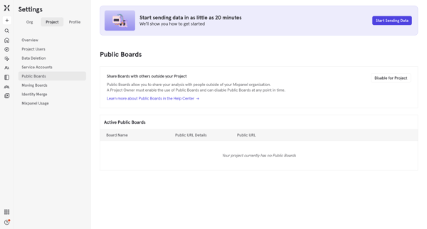 Mixpanel - Product Analytics screen