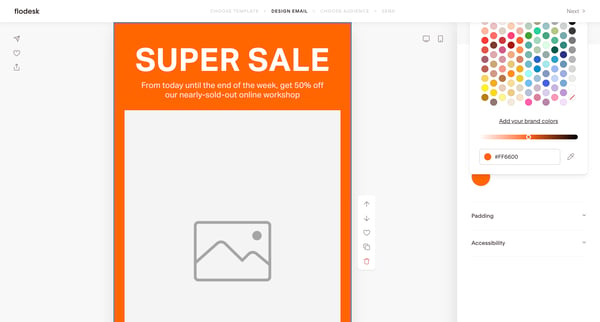 Bold sale announcement | Flodesk screen