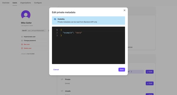 Dashboard | Clerk.com screen