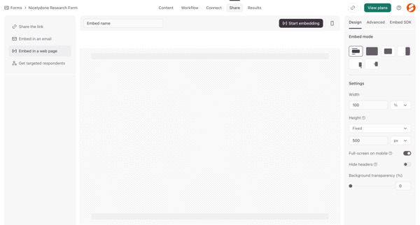 Typeform - Share screen
