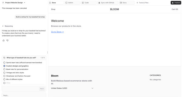 Bloom by Medusa screen