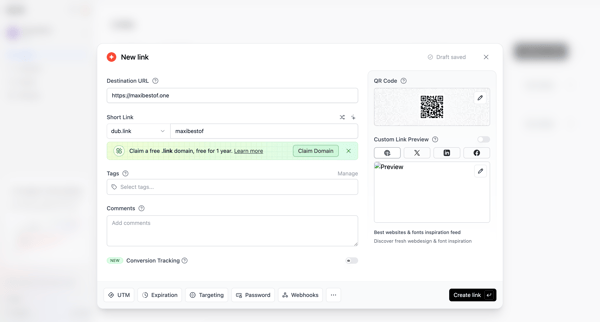 Dub.co - Link Management for Modern Marketing Teams screen