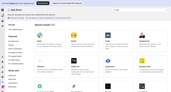 Search Results | App Store Nicelydone Intercom screen
