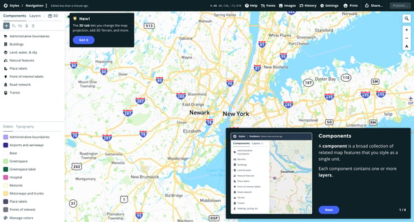 Navigation | Mapbox screen