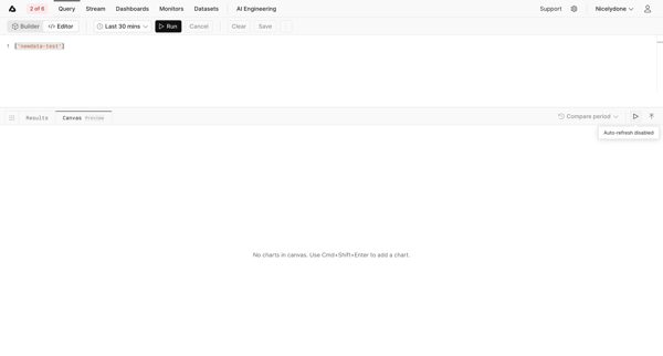Query screen