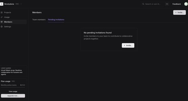 Nicelydone | Invitations screen