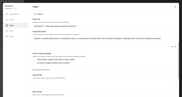 SaaS Web App Comparison Nicelydone | Mutiny from Mutinyhq