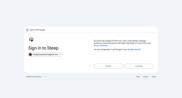 Sign in - Google Accounts screen